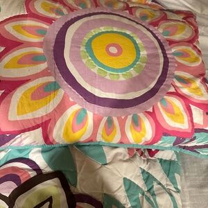 PB Teen colorful quilt with two shams